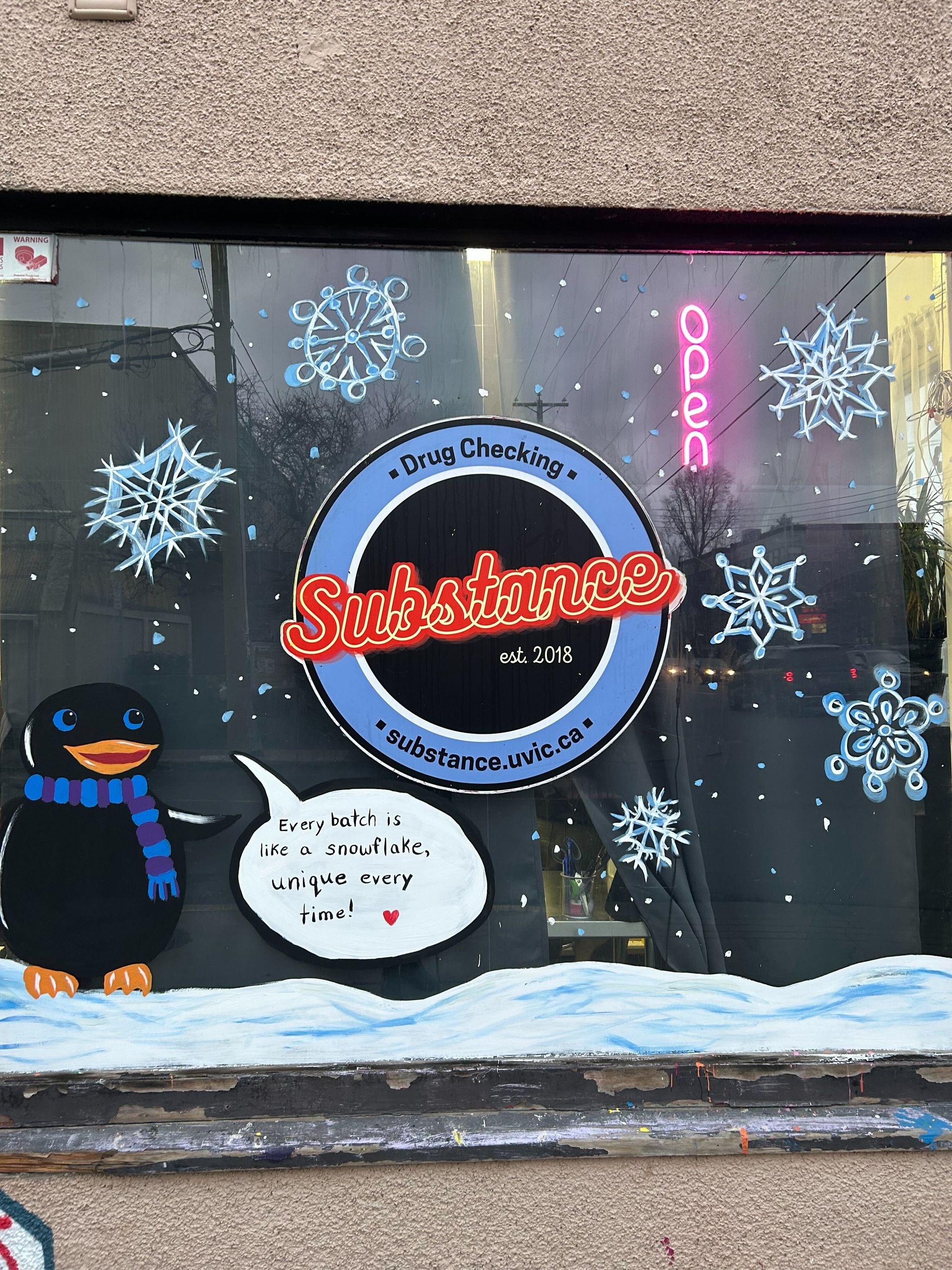 Our new winter mural painted by our talented team member Mo!